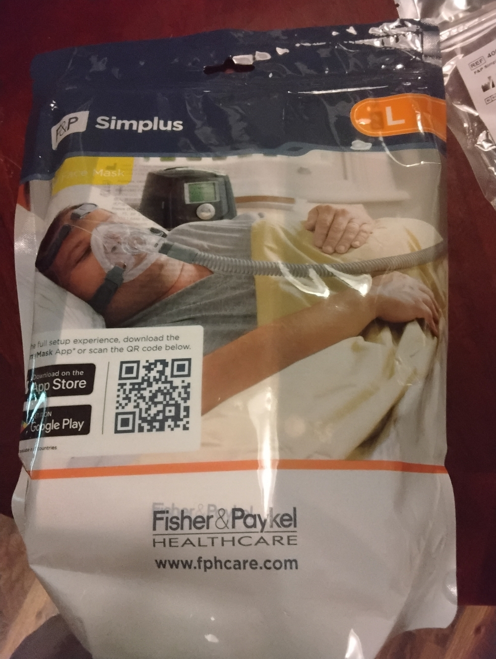 Simplus CPAP Mask Large - Clear and Gray
